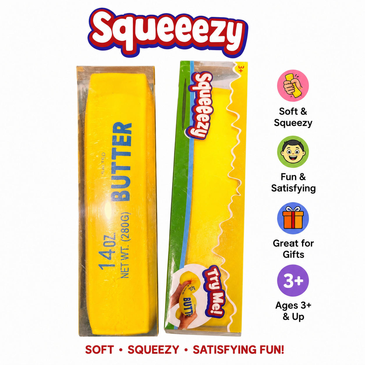 Butter Squishy Toy – Soft Slow Rising Sensory Fidget Squeeze Toy for Kids & Adults