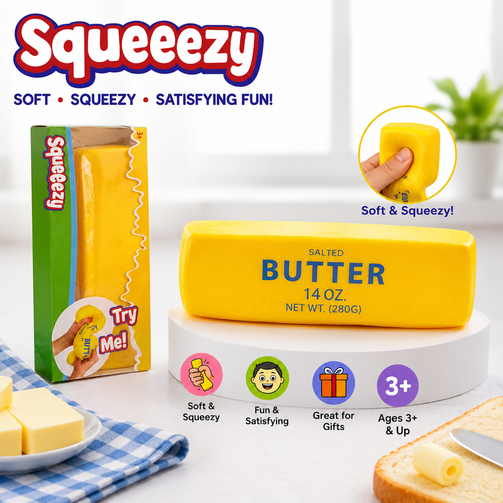 Butter Squishy Toy – Soft Slow Rising Sensory Fidget Squeeze Toy for Kids & Adults