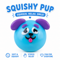 NEW Smushers Squishy - Curiosities Smushers Dog Face Swap Squishy - Cute Easy Squeezy Funny Face Squishy Stress Balls - Stress Relief Desk Accessory for Adults (Blue)