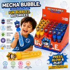 Transform Robot Party Favors Bubble Wands for Kids Rescue Robot Bubbles Birthday Party Supplies Goody Bag Stuffers Bubble Toy 24 pcs