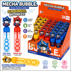 Transform Robot Party Favors Bubble Wands for Kids Rescue Robot Bubbles Birthday Party Supplies Goody Bag Stuffers Bubble Toy 24 pcs