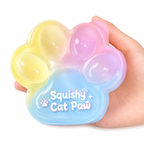 Big Taba Squishy Cat Paw - 5 in Large Paw Squeeze Toy for Stress Relief and Relax - Sticky Squishies Fidget Toys for Party Favors Novelty Things Birthday Gift (Tri-Color)