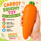 Carrot Squishy - Carrot Squishies Slow Rising Sensory Squeeze Stress Relief Toy Realistic Vegetable Fidget Toy (1 pcs)