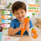 Carrot Squishy - Carrot Squishies Slow Rising Sensory Squeeze Stress Relief Toy Realistic Vegetable Fidget Toy (1 pcs)