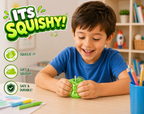 Apple Squishy - Clear Cute Fruit Stress Ball for Adults - Slow Rising Stress Relief - Stress Relief Toy - Soft Cute Fruit Anxiety Relief Doug - Cute Funny Desk Decor (Green)