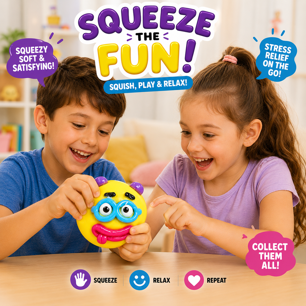 NEW Smushers Squishy - Smushers Dog Face Swap Squishy - Soft Moldable Cute Slow Rise Squeeze Toy - Cute Dog face Stress Relief Toy (Yellow)