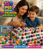 150Pcs Random 3D Printed Animals - Mystery Pack Articulated Figurines Fidget Toy - Gifts for Kids Graduation Rewards - Easter Egg Stuffers - Birthday Gifts(Varying Sizes)