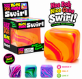 Kiddo Toy World NeeDoh Nice Cube Swirl - Sensory Toy with a Super Solid Squish - Stress Cubes Unique, Swirling Color Blend - Color May Vary (1 Per Pack)