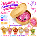 Dumpling Squishy Toys -  Gaint Dumpling Squishy Mystery Box - Assorted Colors - Colorful Squishies Dumplings Stress Balls Toy - Stocking Stuffers with Food Steamer Stretchy Desk Toy