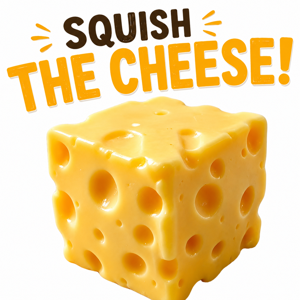 Cheese Squishy - Stress Relief - Original Sensory Food Squishy - Stress Relief Fidget Toy - Stress Balls for Adults
