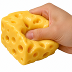 Cheese Squishy - Stress Relief - Original Sensory Food Squishy - Stress Relief Fidget Toy - Stress Balls for Adults