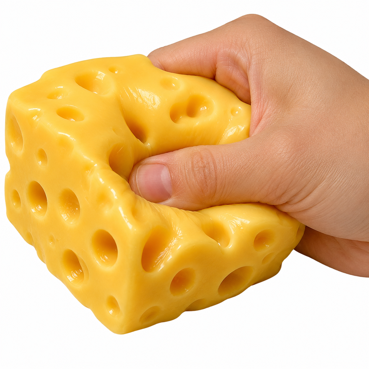 Cheese Squishy - Stress Relief - Original Sensory Food Squishy - Stress Relief Fidget Toy - Stress Balls for Adults