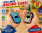 28 Pack Pull Back Cars for Kids - Mini Vehicles Toy Bulk Party Favor Race Cars Toys - Goodie Bag Stuffers - Pinata Fillers for Boys Girls Toddlers