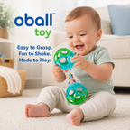 Oball Shaker Rattle Toy - Ages Newborn Plus  - Baby Toys 0-6 Months Infant Toys - 0-3 Months Infant Rattles - Baby Rattle