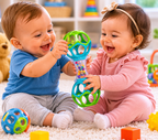 Oball Shaker Rattle Toy - Ages Newborn Plus  - Baby Toys 0-6 Months Infant Toys - 0-3 Months Infant Rattles - Baby Rattle