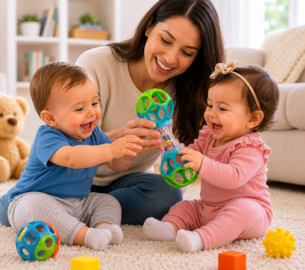 Oball Shaker Rattle Toy - Ages Newborn Plus  - Baby Toys 0-6 Months Infant Toys - 0-3 Months Infant Rattles - Baby Rattle