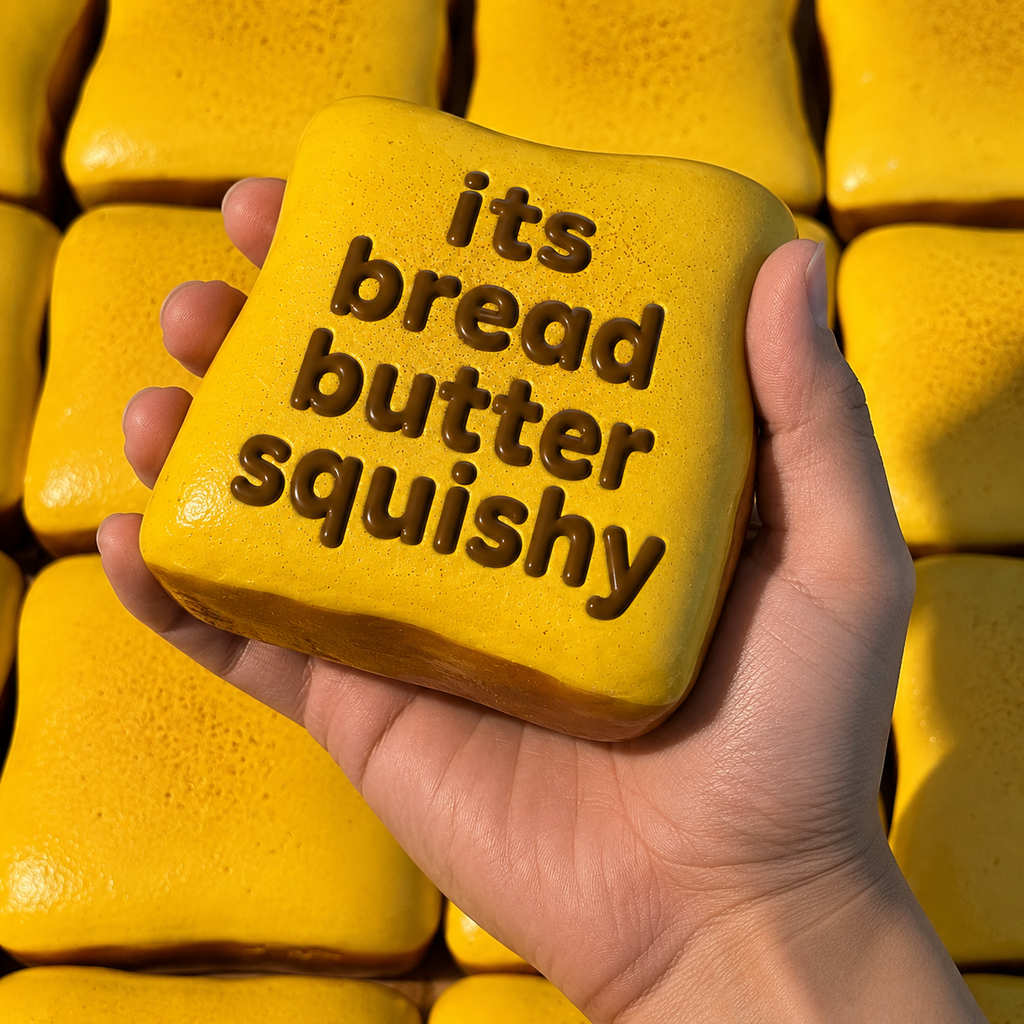 Bread Butter Squishy - Slow Rising Squishy - Stocking Stuffers - Stress Balls - Stress Relief & Fidget Toys for ADHD - Party Favor Gift