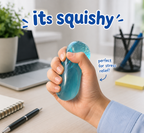 Coconut Oil Stress Ball Dumpling Squishy Squeeze Ball - Blue
