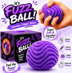 Fuzz Ball Squishy Stress Ball - Soft Slow Rise Sensory Fidget Toy - Tactile Squeeze Ball for Anxiety Relief - Calming Moldable Fidget Toy for Stress Relief & Focus Enhancement