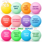 12 Pcs Stress Balls Set for Adults and Kids - Squishy Ball Sensory Fidget Toys for Anxiety Relief - Squeeze Ball Party Favors Bulk Pack - Classroom Prize - Birthday Halloween