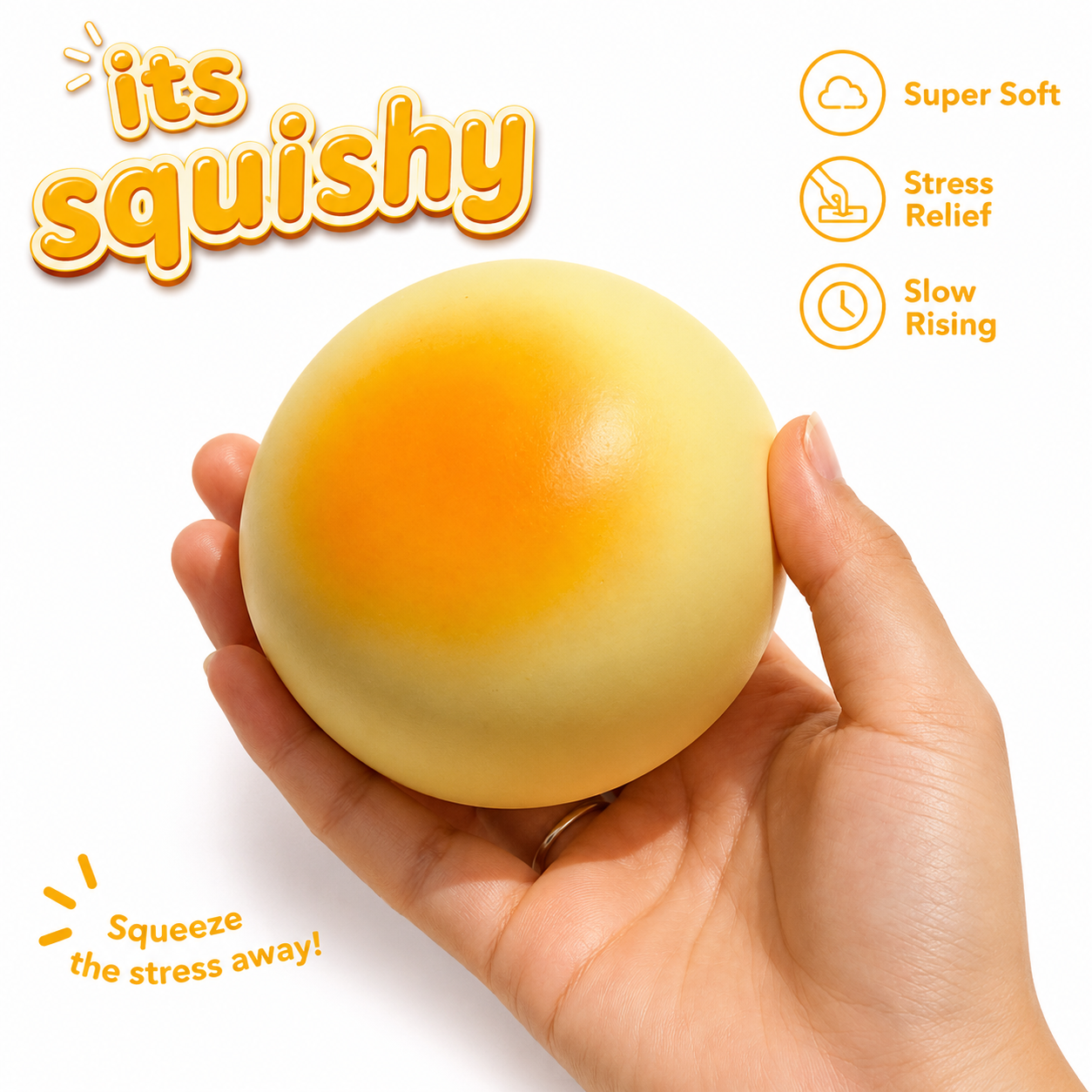 Sticky Bread Slow Rising Squishy - Silky Smooth Realistic Toast Shaped Slow Rise Squishies - Round Bread Squishy Food Squishies for Adults - Stress Relief & Sensory Fidget Toy