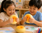 Sticky Bread Slow Rising Squishy - Silky Smooth Realistic Toast Shaped Slow Rise Squishies - Round Bread Squishy Food Squishies for Adults - Stress Relief & Sensory Fidget Toy