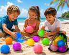 12Pcs Reusable Water Balloons - Pool Beach water Toys for Boys and Girls - Outdoor Summer Toys for Kids Ages 3-12