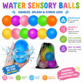 12Pcs Reusable Water Balloons - Pool Beach water Toys for Boys and Girls - Outdoor Summer Toys for Kids Ages 3-12