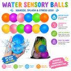 12Pcs Reusable Water Balloons - Pool Beach water Toys for Boys and Girls - Outdoor Summer Toys for Kids Ages 3-12