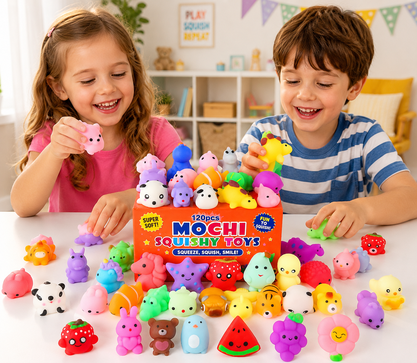 30 Pack Squishy Toys - Kawaii Squishies Party Favors for Kids 4-8 8-12 Treasure Box Toys for Classroom Birthday Xmas Gifts Goodie Bag Mini Animals - Squishy Stress Relief Sensory Toys Random