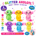 Colorful Axolotl Squishy Fidget Toy Stretchy Salamander Stress Relief Squeeze