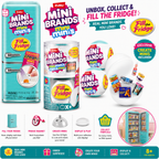 ZURU Mini Brands Fill the Fridge Mini Fridge Playset 1 Fridge 2 Capsules