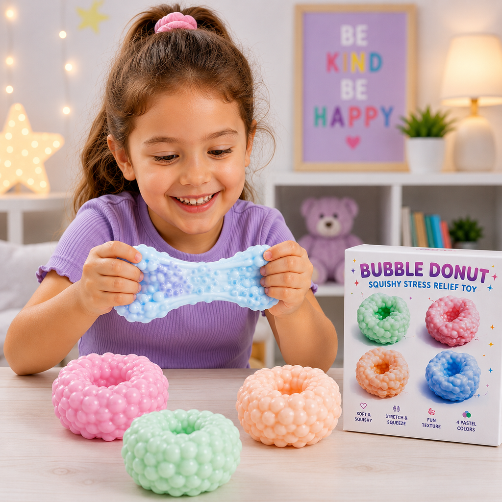4PCS Crunchy Squishy Stress Ball for Kids and Adult - Soft Crunchy Stress Ball for Anxiety Stress Relief Focus Relaxing - Shapeable Sensory Squeeze Fidget Toys for Office Travel Student Classroom Prizes