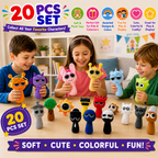 Kid Plush Toys – Set of 20 Soft & Colorful Stuffed Plushies for Gifting, Cuddling, Travel & Play – Premium Plush Toy Collection