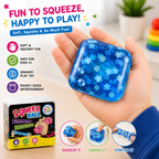 Squeeze Stress Ice Cube - Squeeze Toys Ice Cube for Kids Adults Squishies Stress Relief - Sensory Toys for Kids with Autism - Fidgets for Classroom Prize Toys