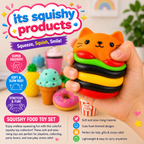 Slow Rising Jumbo Squishies Toys Set - 9 Pack Soft Kawaii Squishy Hamburger Popcorn Cake Ice Cream Donut Stress Relief Squeeze Toy for Boys and Girls