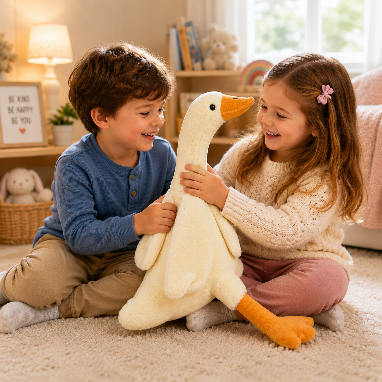 Goose Stuffed Animal – 19.7 Inch Soft Plush Goose Hugging Pillow for Kids