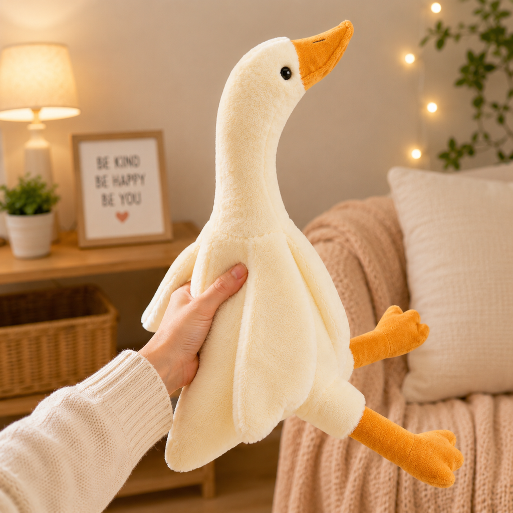 Goose Stuffed Animal – 19.7 Inch Soft Plush Goose Hugging Pillow for Kids