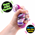 Kiddo Toy World NeeDoh Nice Cube Swirl - Sensory Toy with a Super Solid Squish - Stress Cubes Unique, Swirling Color Blend - Color May Vary (1 Per Pack)
