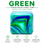 Kiddo Toy World NeeDoh Nice Cube Swirl - Sensory Toy with a Super Solid Squish - Stress Cubes Unique, Swirling Color Blend - Color May Vary (1 Per Pack)