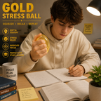 Coconut Oil Squishy - 2026 New Coconut Oil Stress Ball Dumpling Squishy - Slow Rising Squeeze Balls for Stress Relief (Golden)