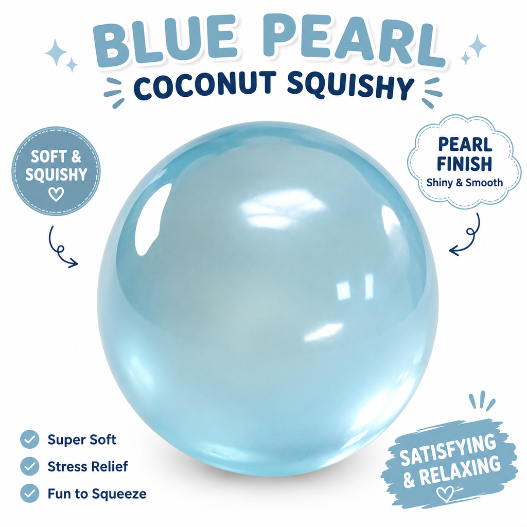 4 PCS Squishy Toy Set Baby Donut Coconut Cube Soft Squeeze Sensory Fidget Toys
