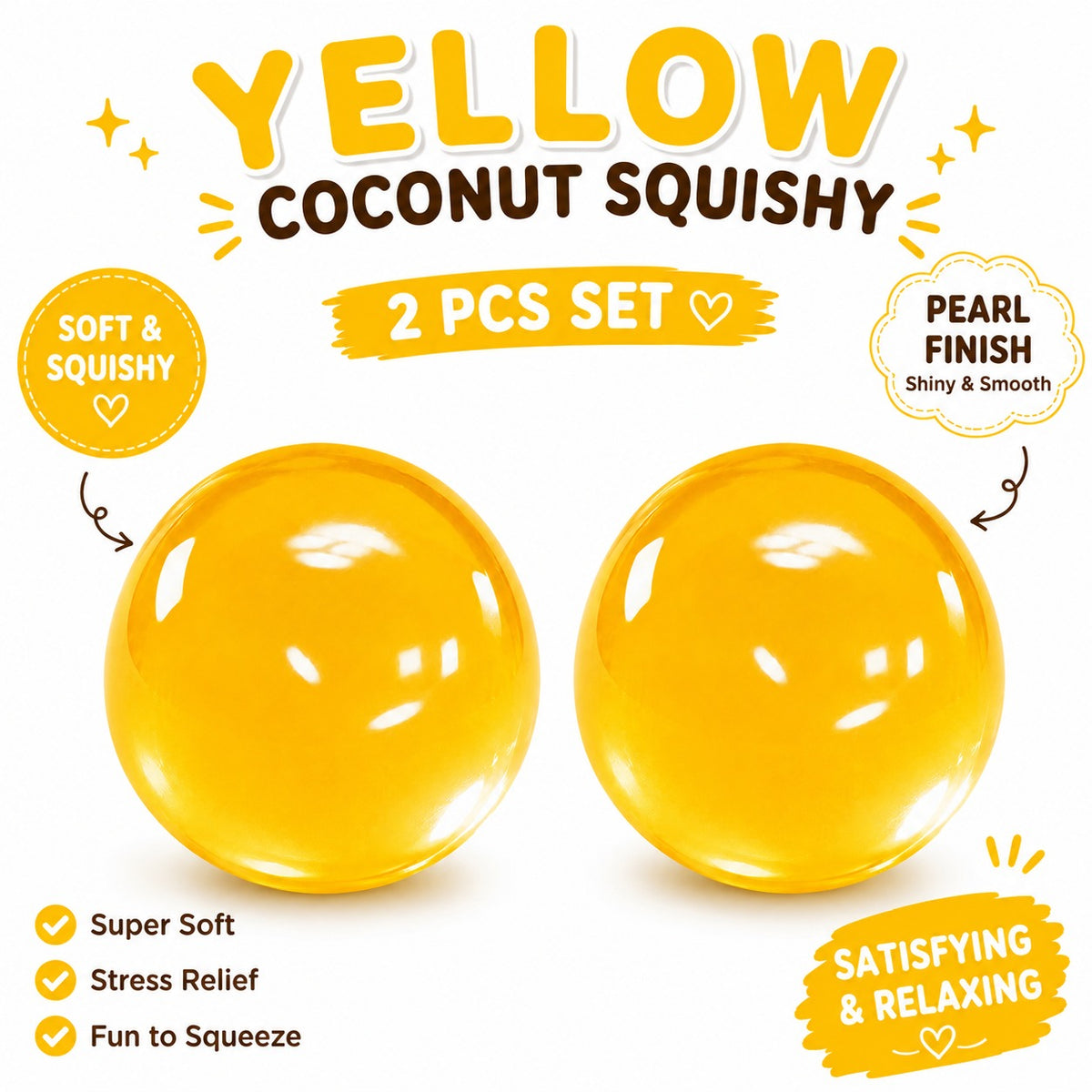 Coconut Oil Squishy - Coconut Oil Slow Rising Squeeze Stress Ball Clear Jelly Bubblegum Texture Coconut Oil Squishy Toy