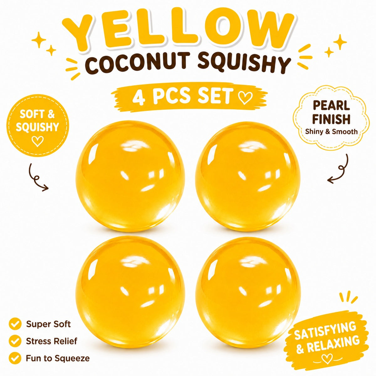 Coconut Oil Squishy - Coconut Oil Slow Rising Squeeze Stress Ball Clear Jelly Bubblegum Texture Coconut Oil Squishy Toy
