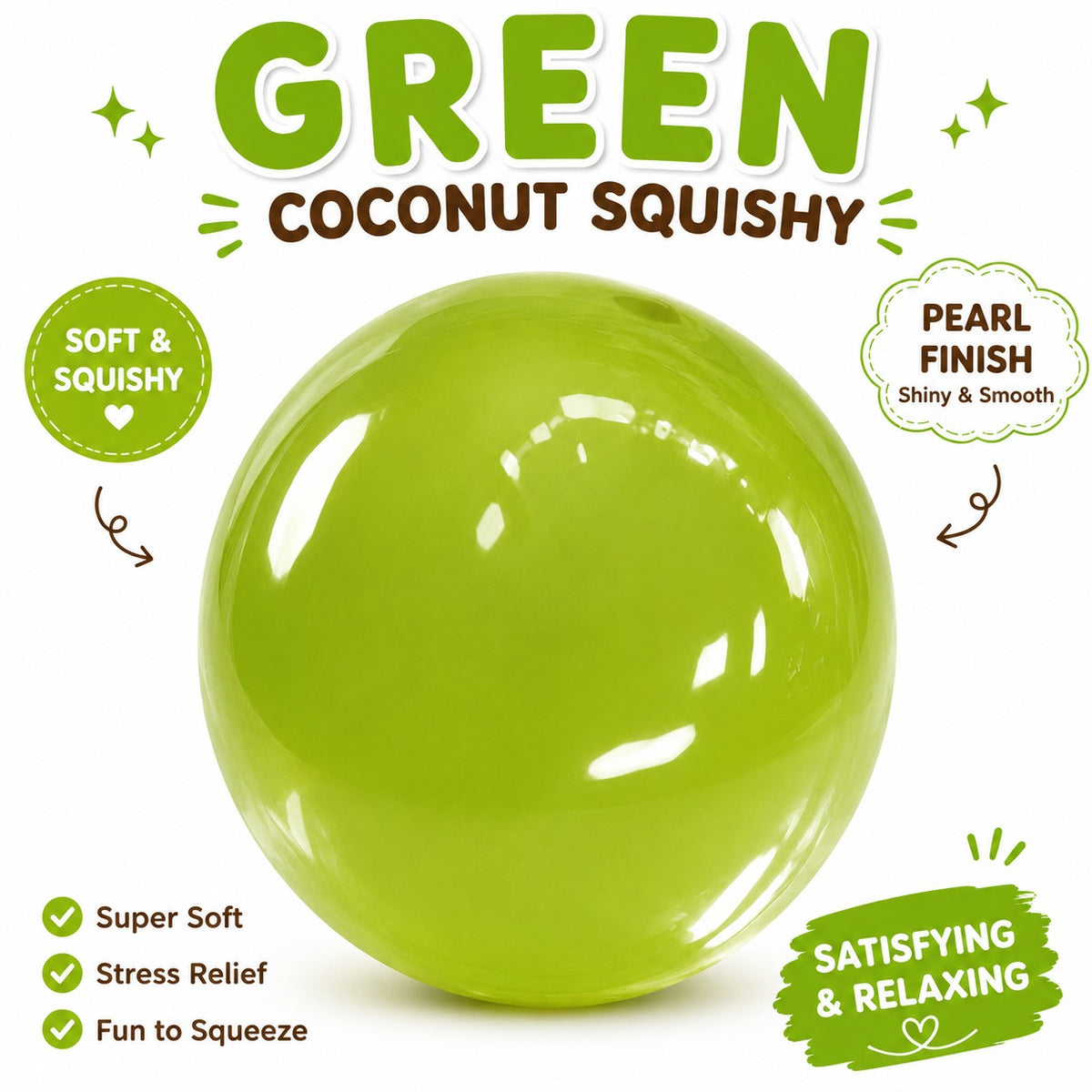 Coconut Oil Squishy - Coconut Oil Slow Rising Squeeze Stress Ball Clear Jelly Bubblegum Texture Coconut Oil Squishy Toy