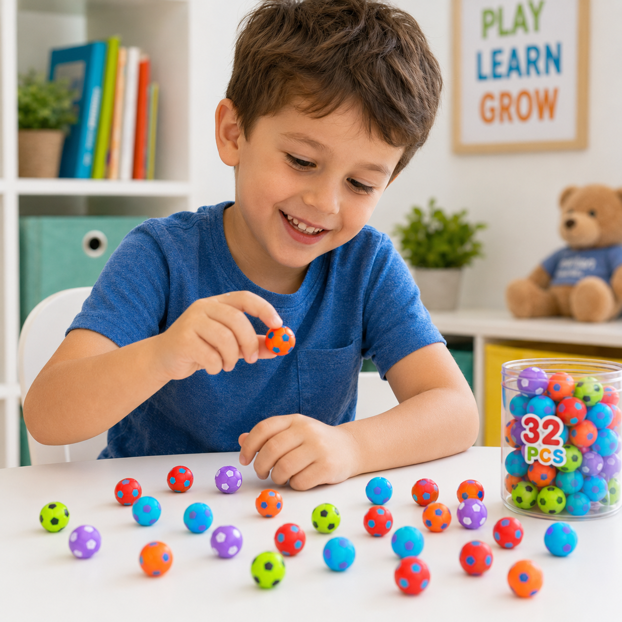 32PCS Fidget Spinner Balls Soccer World Cup Party Favors Bulk for Kids 4-8 8-12 Goodie Treat Bag Stuffers Classroom Treasure Toys Carnival Prize Pinata Filler Birthday Trinket Return Gifts
