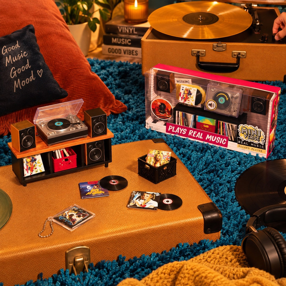 MGA's Miniverse Real Music Record Player Mini Collectibles Mini Playable Record Player Featuring Beethoven