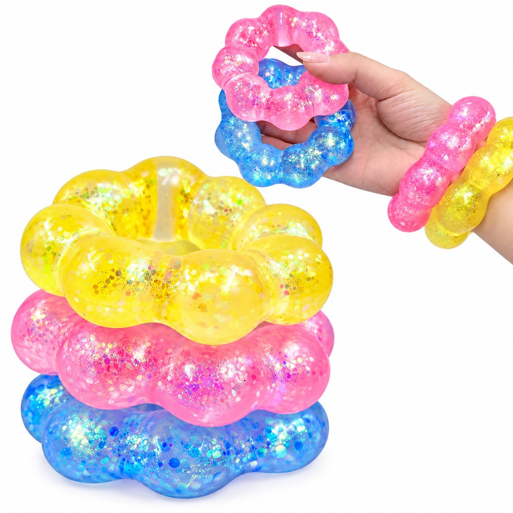 8.5 cm Aurora Round Bracelet TPR Squeeze Fidget Toy