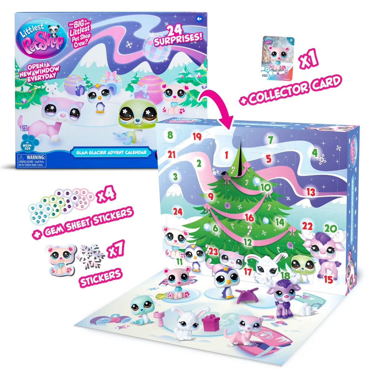 Littlest Pet Shop Glam Glacier Holiday Advent Calendar for Kids
