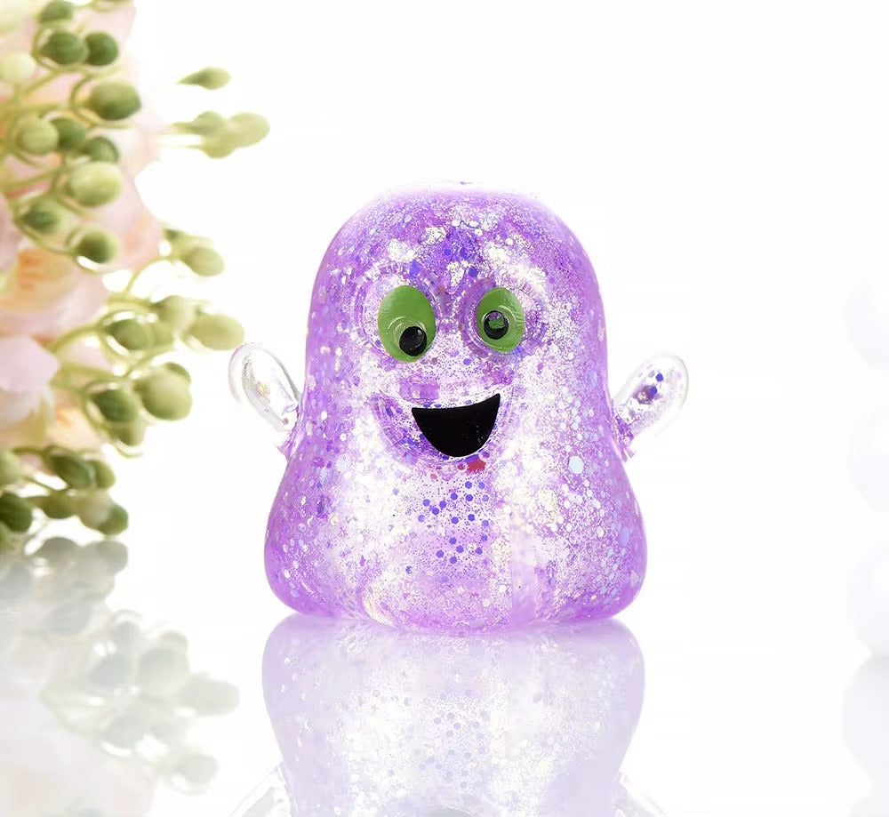 7cm Halloween Glow-in-the-Dark Ghost TPR Squishy Fidget Toy